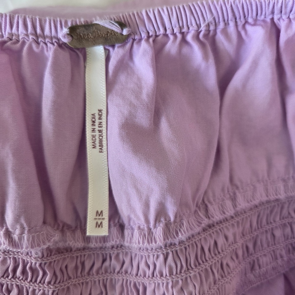 Free People Lilac Lavender Mauve Backless Button Down Aline Halter Dress - Picture 4 of 5